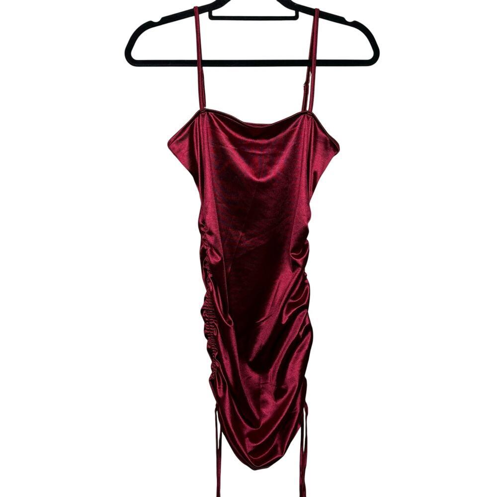 Zaful Burgundy Red Sexy Date Night Rouched Mini Dress Women's Size 6